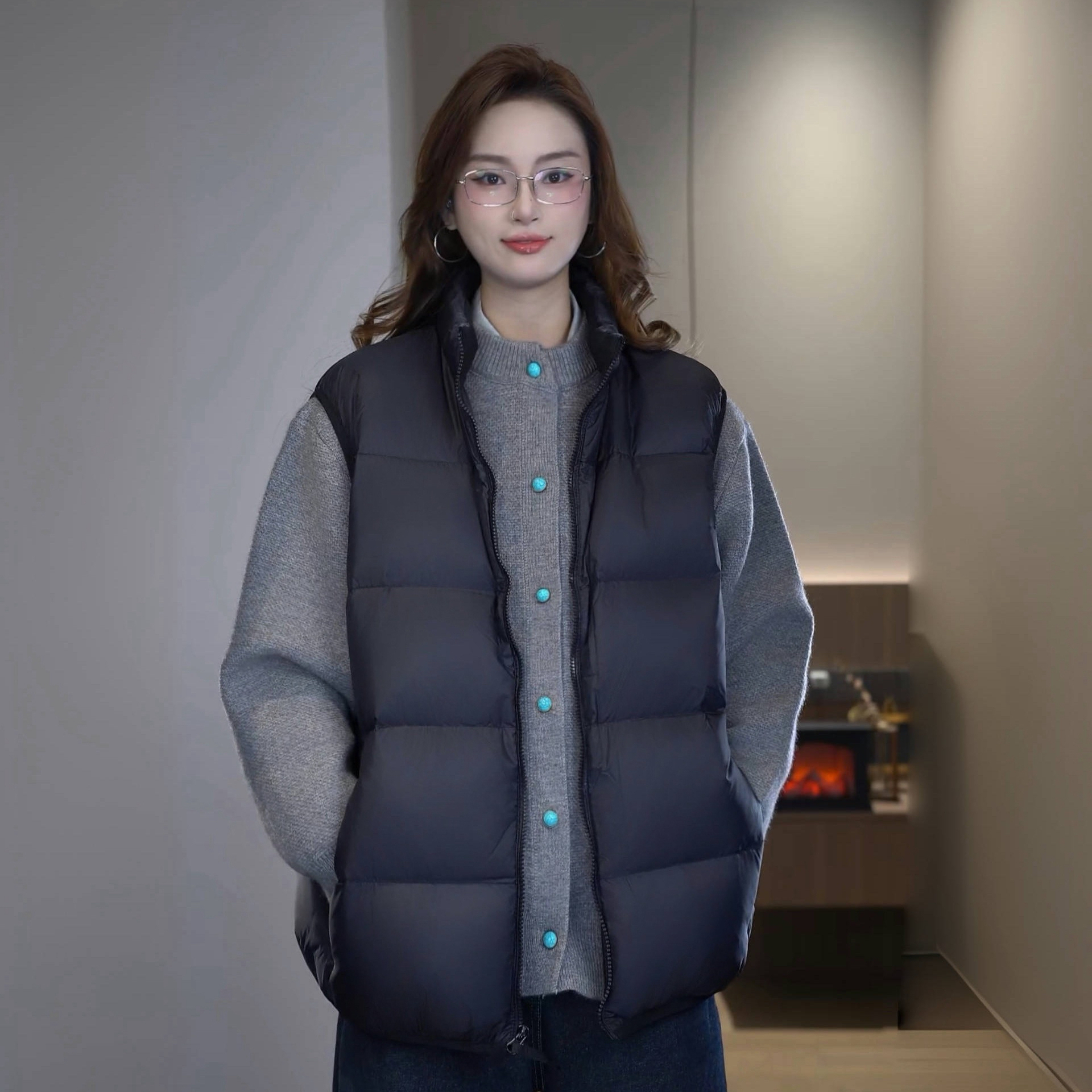 Beauline【羽绒马甲】抗寒加厚保暖冬季90鸭绒男女同款羽绒服马甲