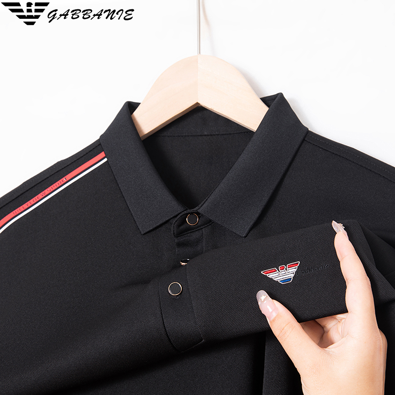 GABBANIE长袖polo衫男士秋季商务休闲亲肤弹力透气上衣t恤衫7955