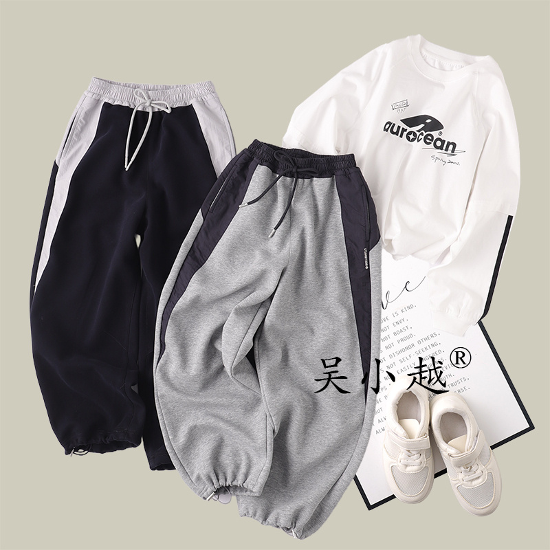 吴小越W1502童装男童裤子秋款儿童长裤男孩卫裤休闲运动裤
