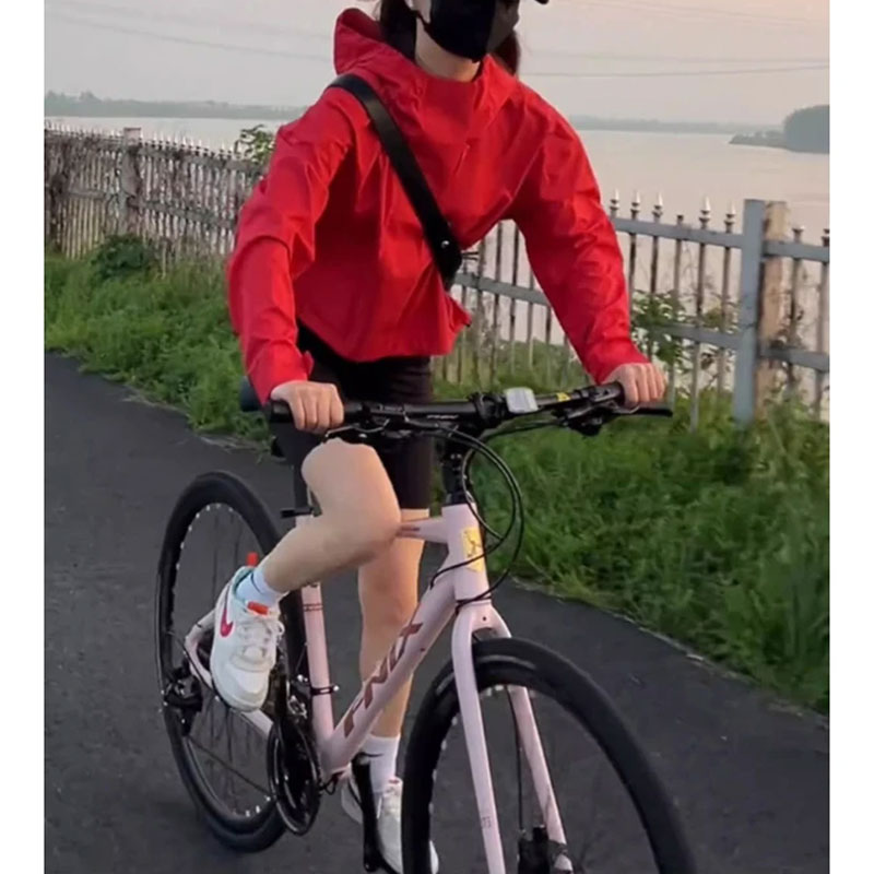 多巴胺红色薄款连帽防晒衣外套女2025夏季宽松时尚休闲洋气上衣潮