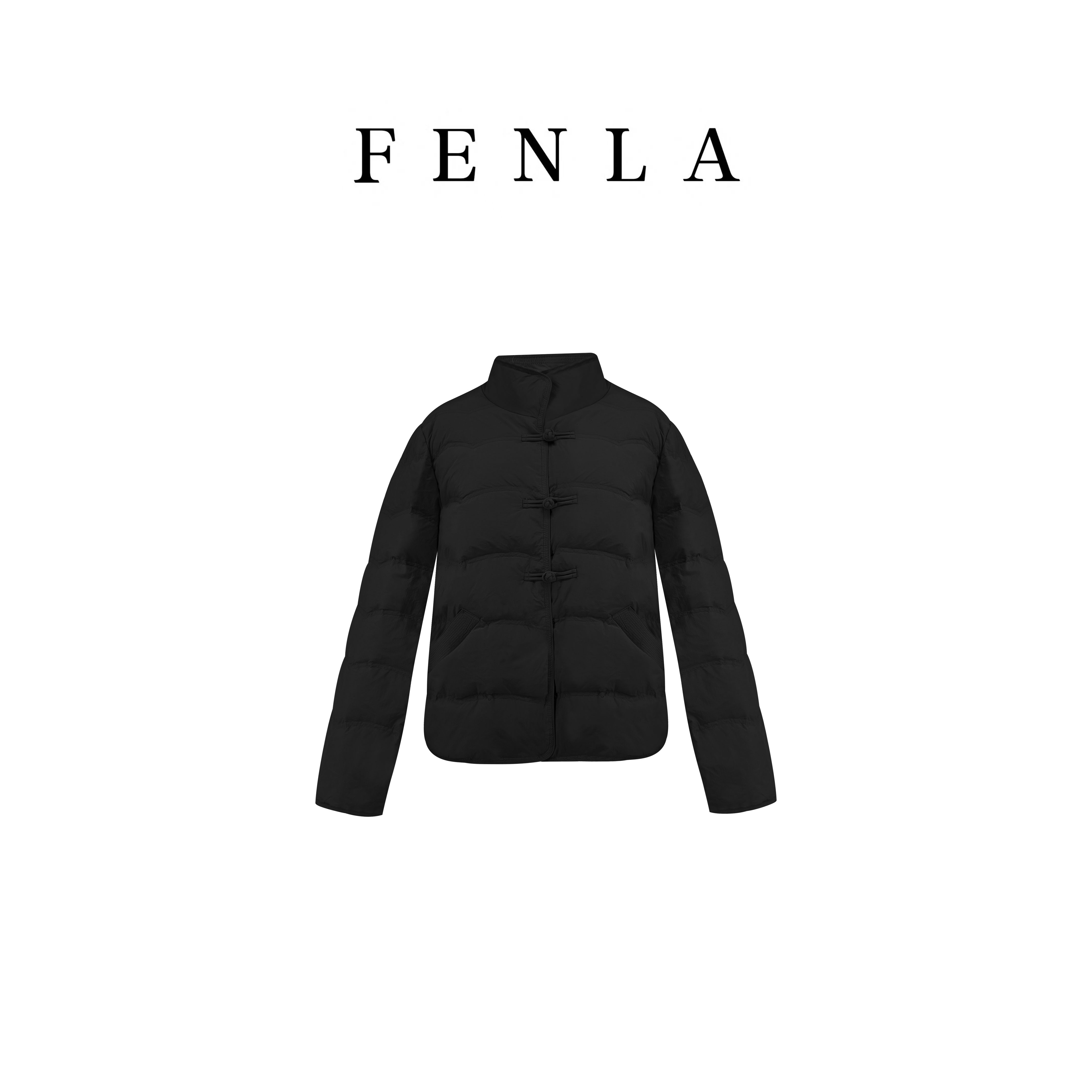 【惠姐私服】复古盘扣立领轻薄保暖白鸭绒羽绒服外套 85233