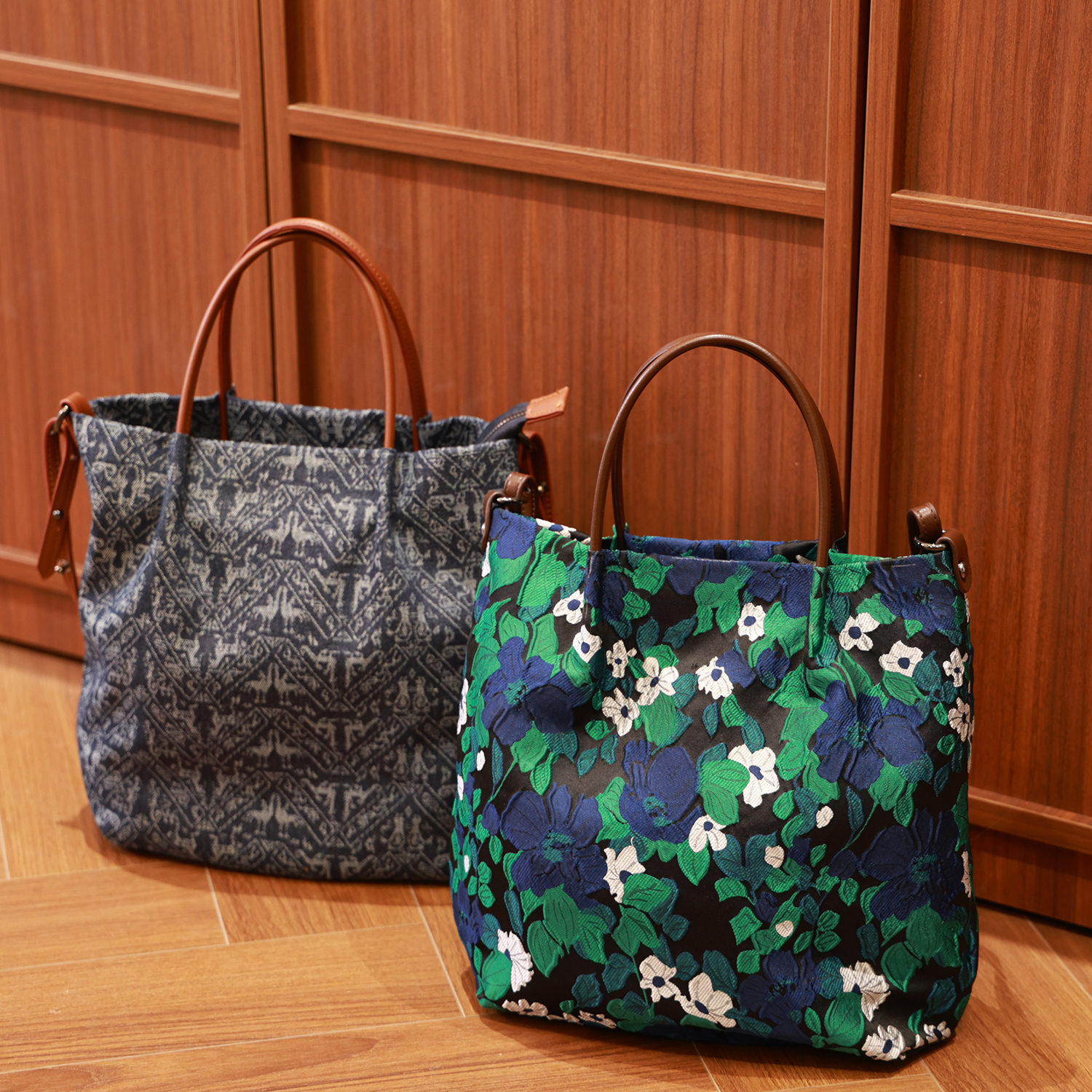 MILIAN新款原创小众牛仔包包龙凤纹手提单肩托特包女大容量通勤包