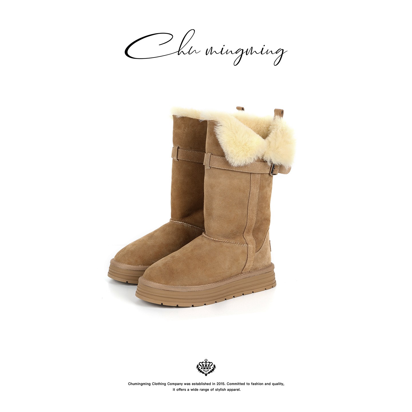 【CHUMINGMING】厚底中筒雪地靴XZGM2523