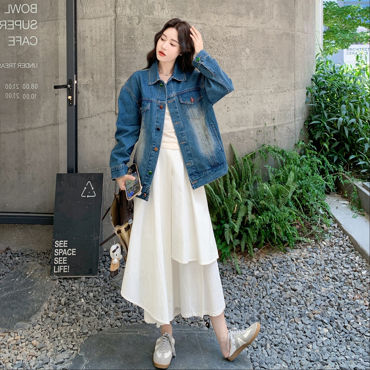 美式复古甜酷减龄设计感上衣女2025秋季新款个性慵懒百搭牛仔外套