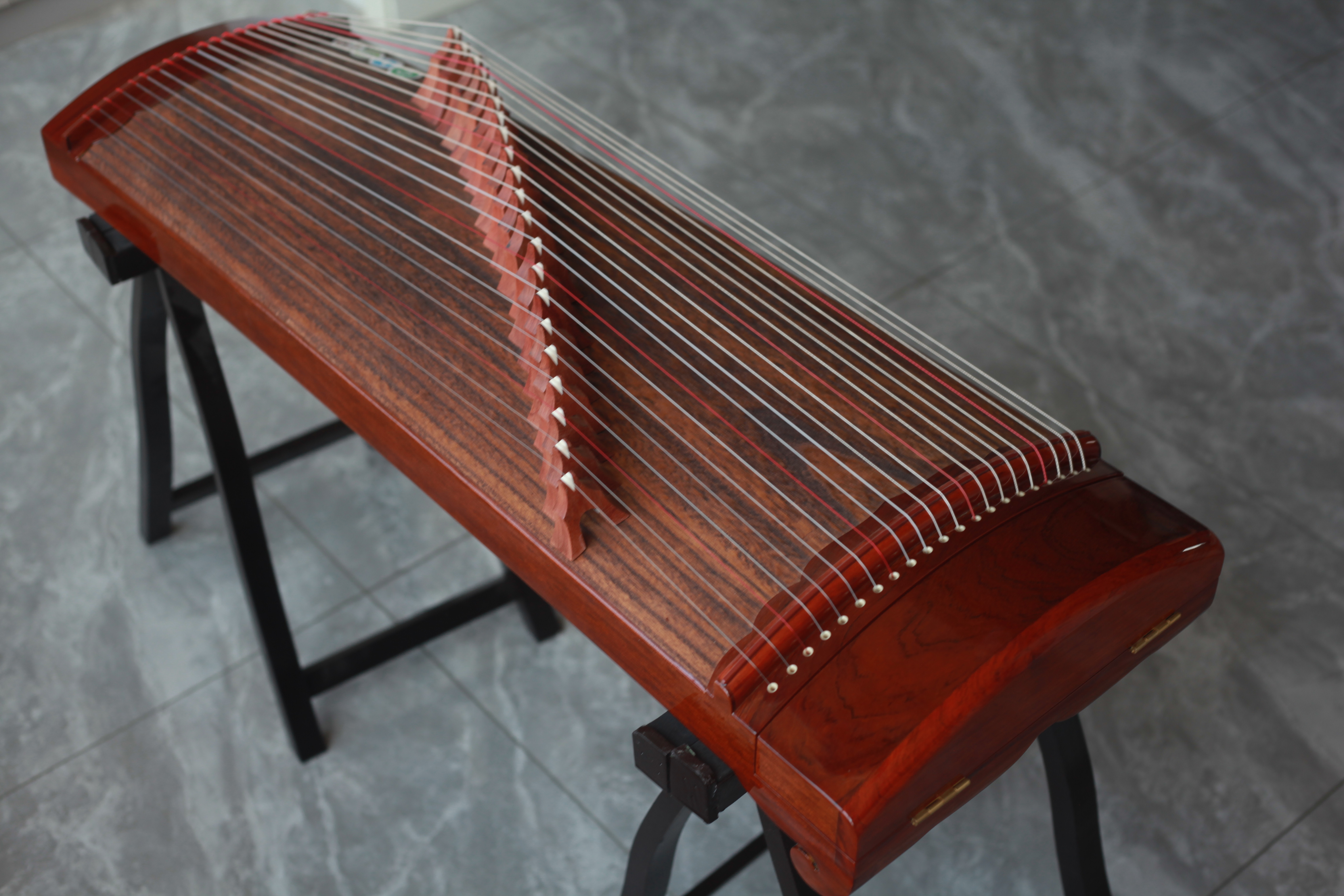 古筝1米21弦迷你小考级演奏便携式半筝厂家直发高档古筝买包教学