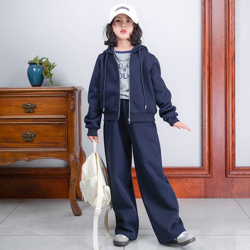 女童套装2025新款洋气儿童时髦卫衣两件套中大童女孩春秋装运动服