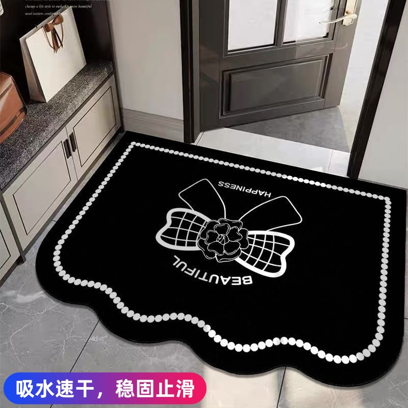 小香风入户门硅藻泥地垫耐脏家用玄关洗澡间厨房门口浴室门垫脚垫