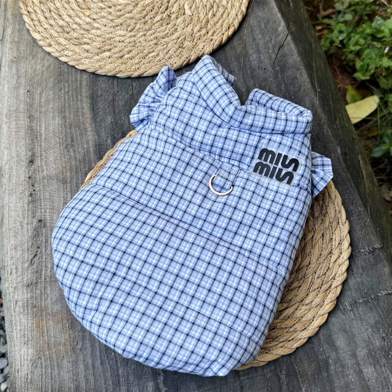 狗狗衣服秋冬装泰迪比熊博美约克夏贵宾小型犬宠物保暖棉衣可牵引