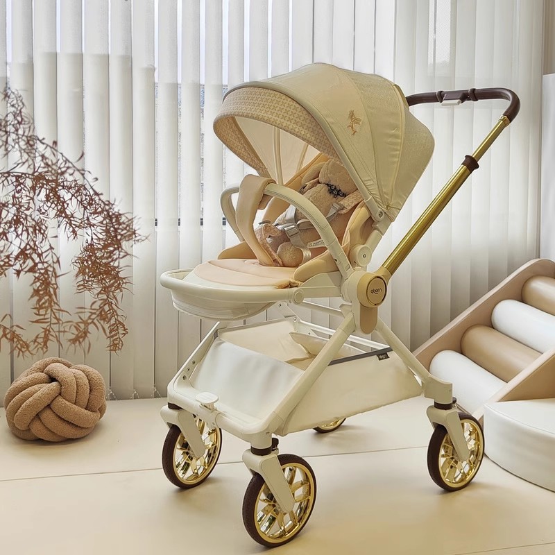 【官网直发】qborn米家白鹿婴儿车高景观新生儿双向轻便折叠可坐躺