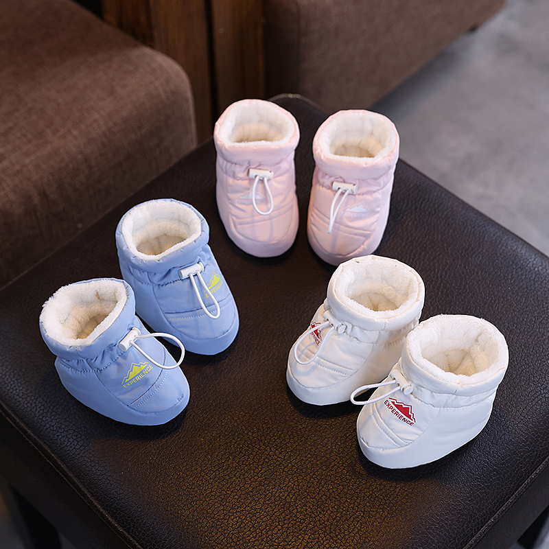 婴幼儿软底婴儿鞋加绒步前鞋男加厚宝棉鞋保暖舒适时尚不掉鞋潮童