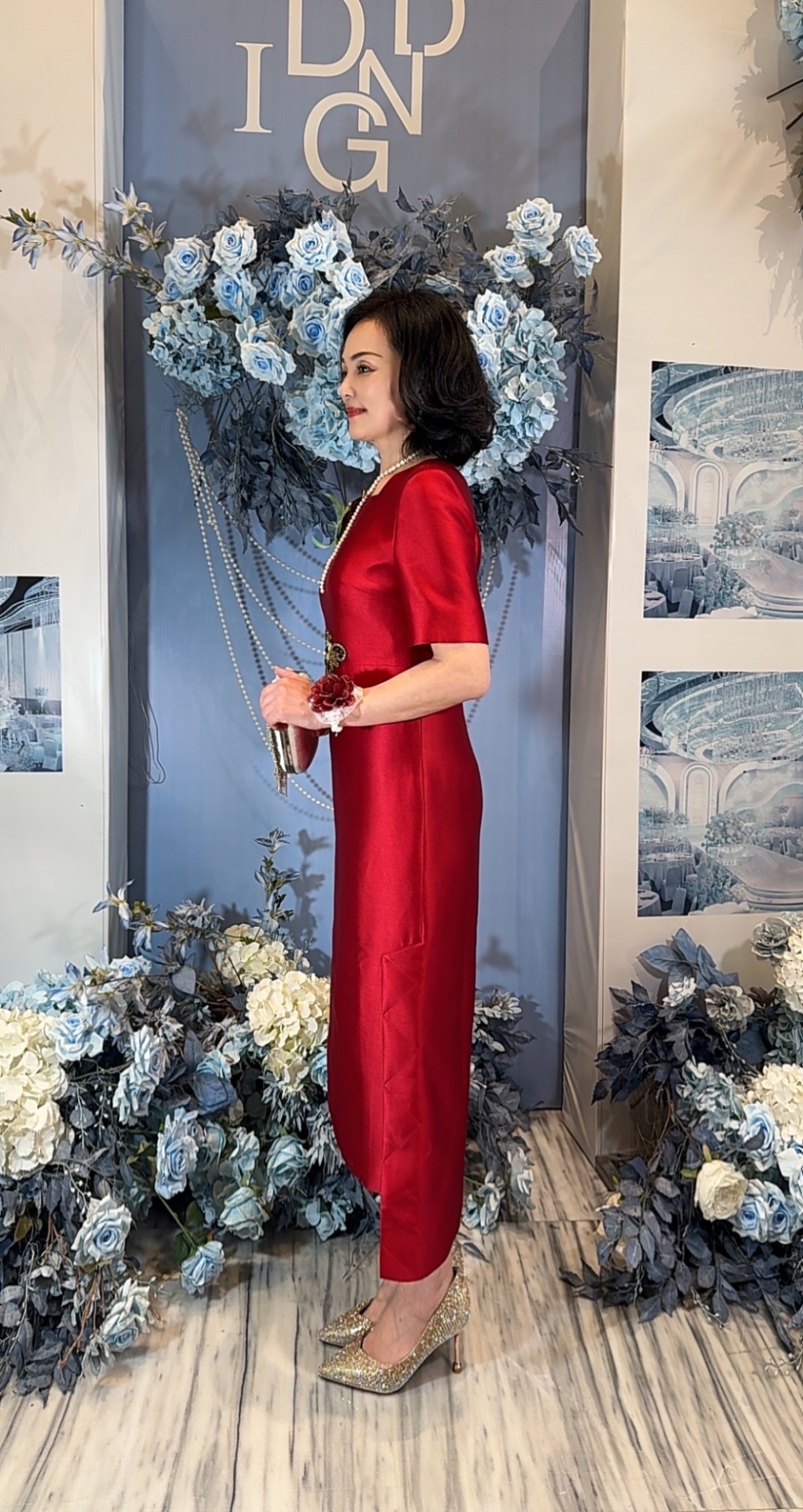态态喜妈妈喜婆婆礼服高端定制dl214中国红