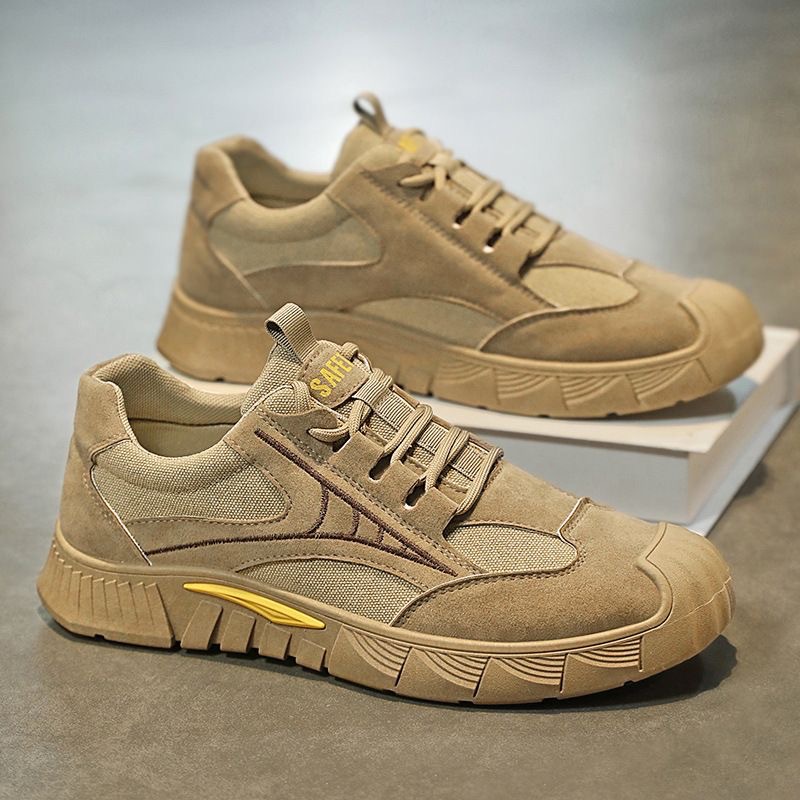 男鞋休闲鞋春夏季透气劳保鞋舒适百搭男士板鞋软底户外工装鞋男