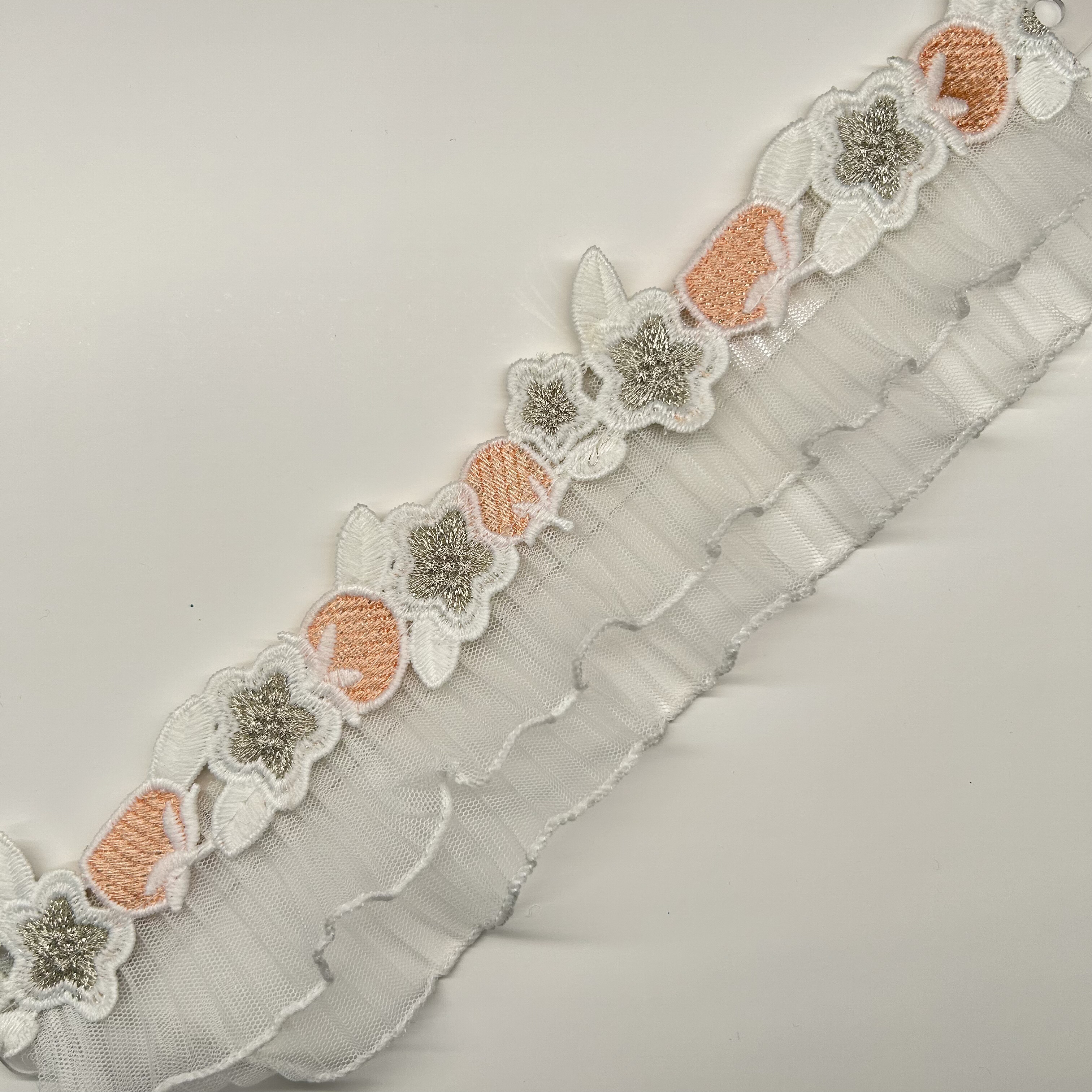 小谢窗饰 新款小草莓蕾丝花边8公分三层复合