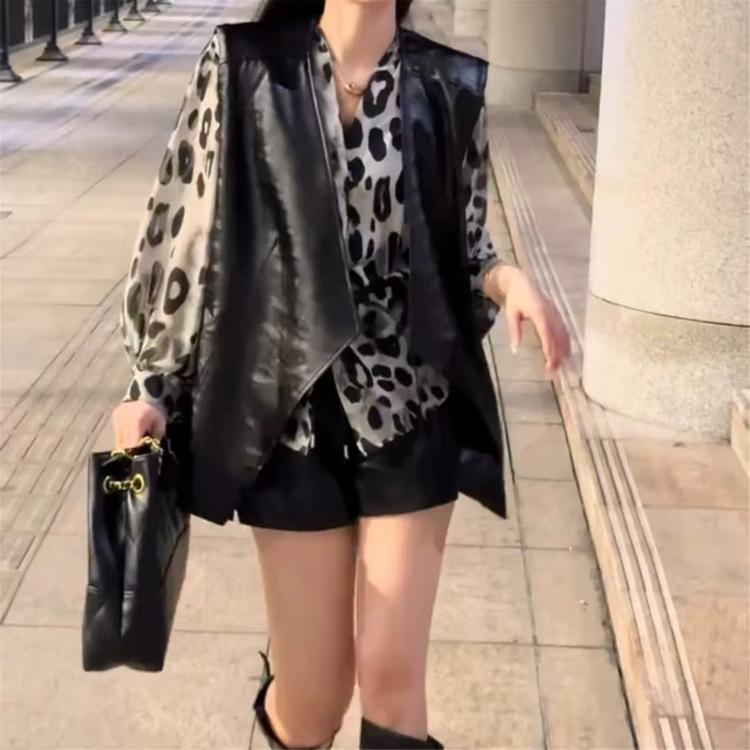 欧货酷飒风套装女洋气显瘦衬衫2025超火穿搭一整套新款气质马甲潮