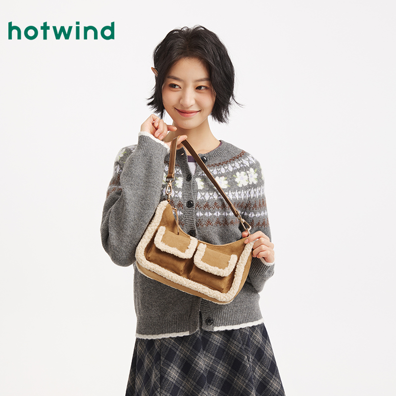热风商场款女士包袋单肩包小众腋下通勤双11返场秋冬时尚休闲新款