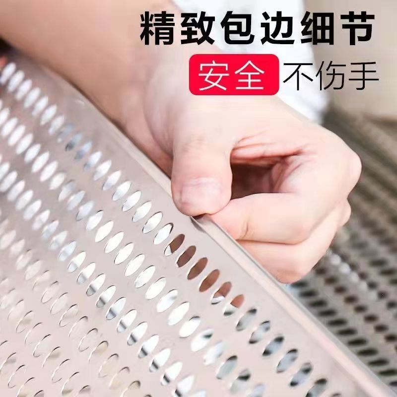 双包边304不锈钢阳台防护网冲孔板金属板防坠落防盗窗护栏垫板