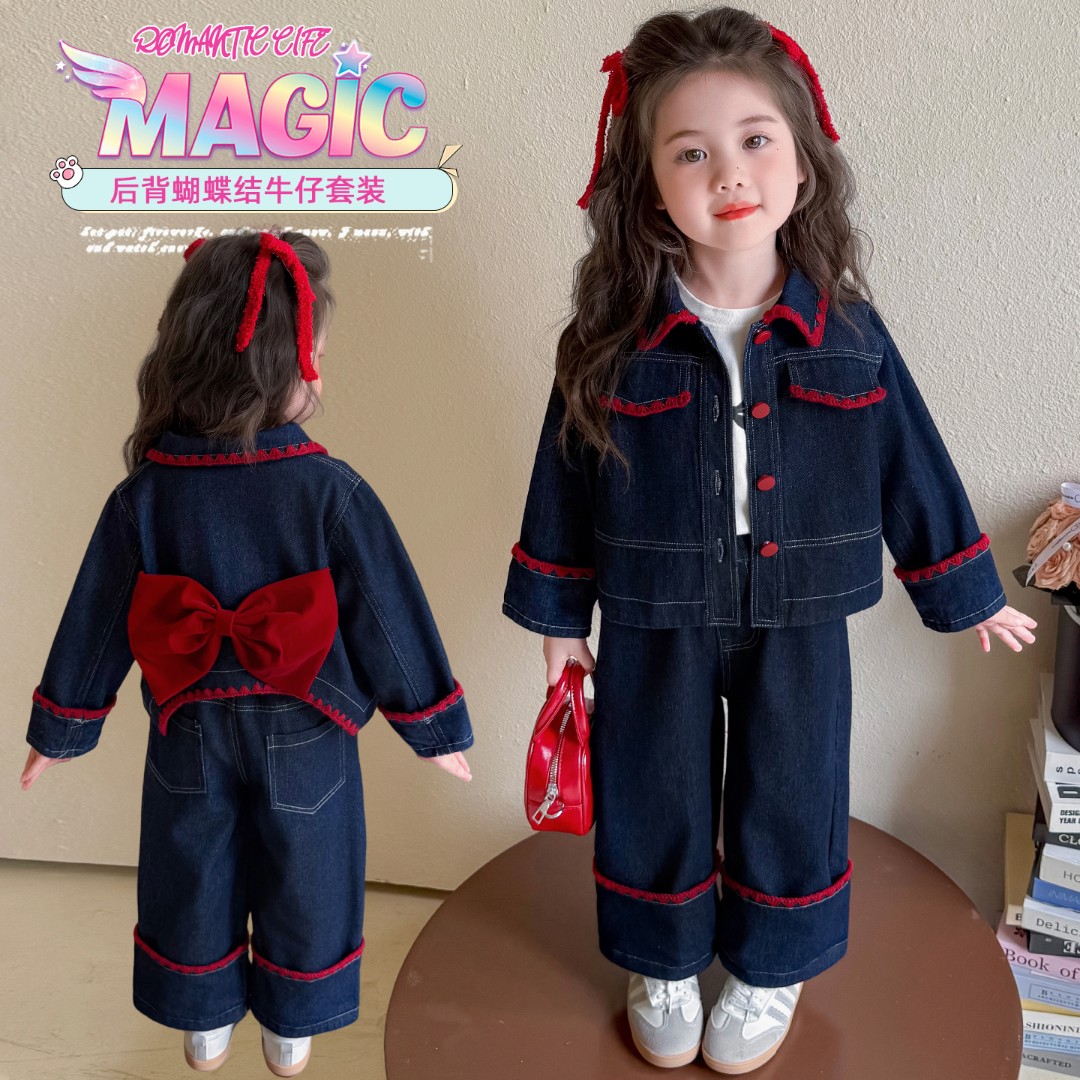 可爱超萌儿童衣服韩范韩版春秋女童洋气潮服女童流光裙子风套装