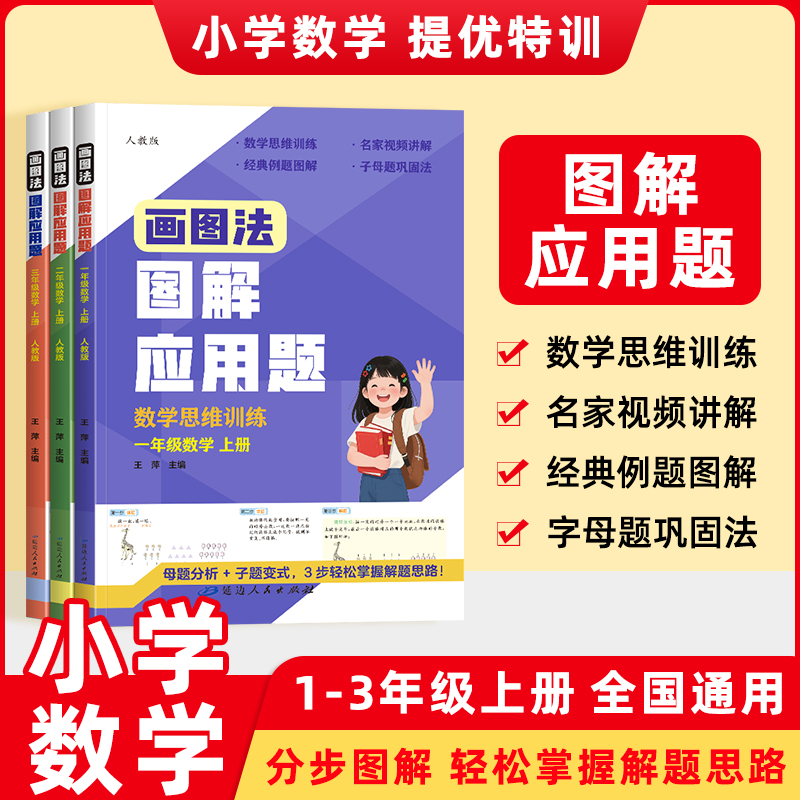 2025新版 画图法图解应用题 一二三年级数学应用题思维训练人教版