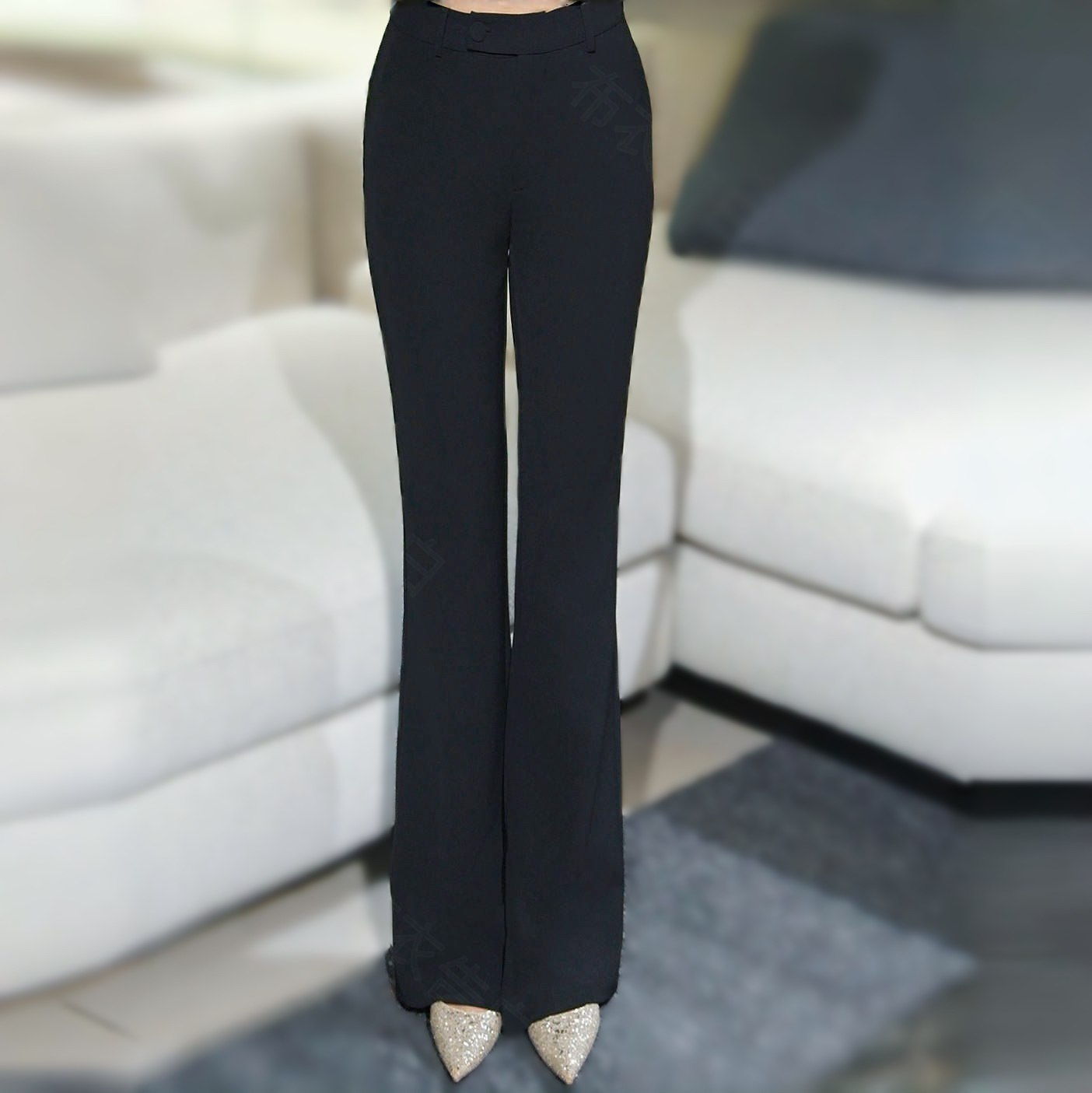 BYGB-2025秋季新款百搭显瘦气质神裤西装西裤微喇裤2860