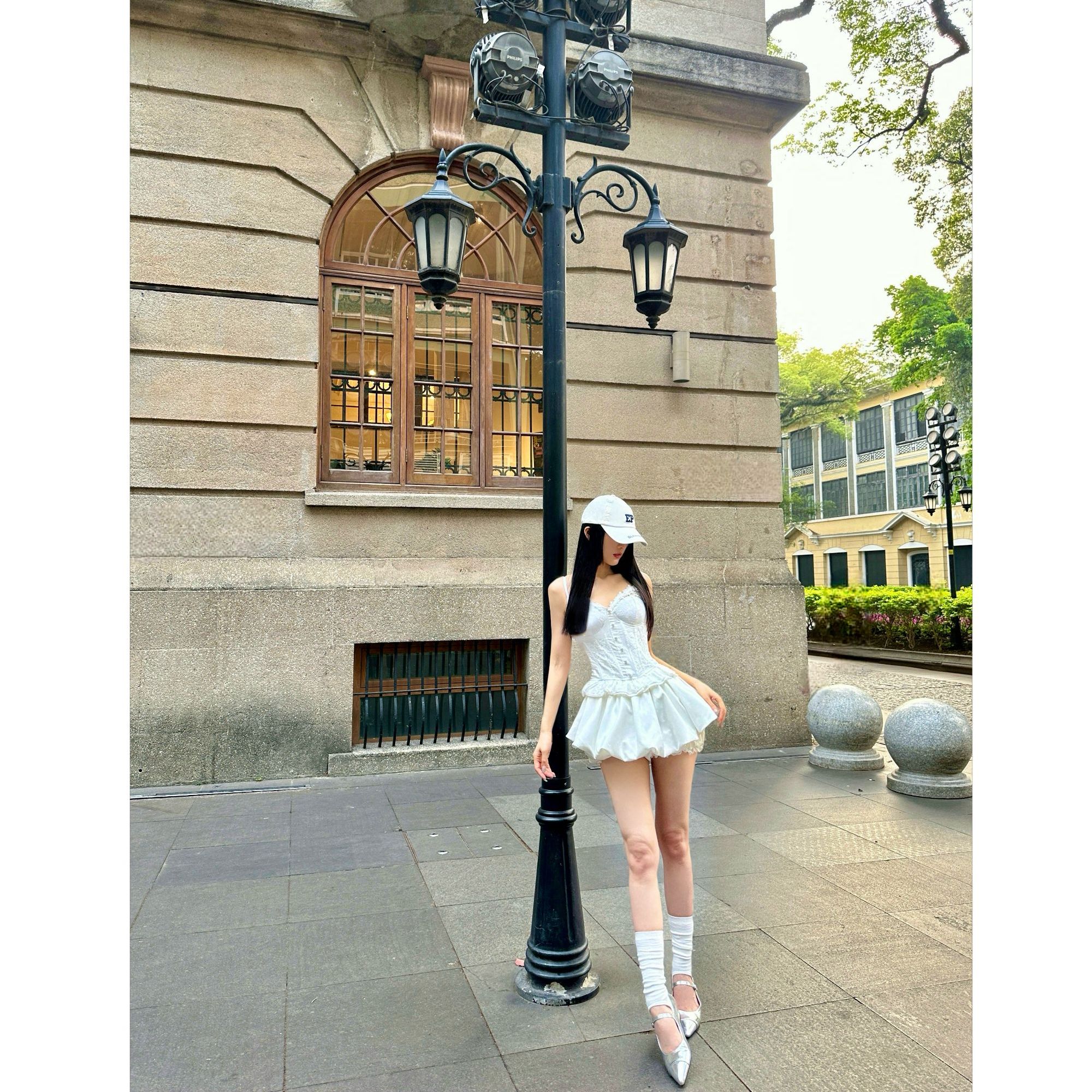 BETTER ME A字花苞裤裙女低腰显瘦辣妹短裙半身裙