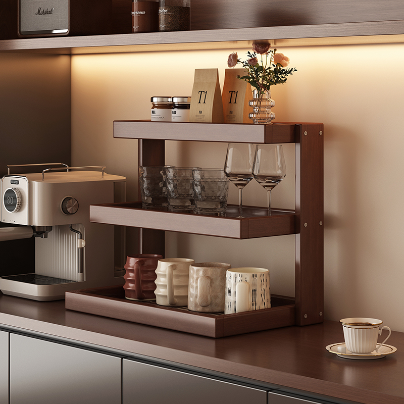 桌面杯架置物架餐桌杯子收纳架桌面茶杯咖啡水杯收纳玄关放置架子