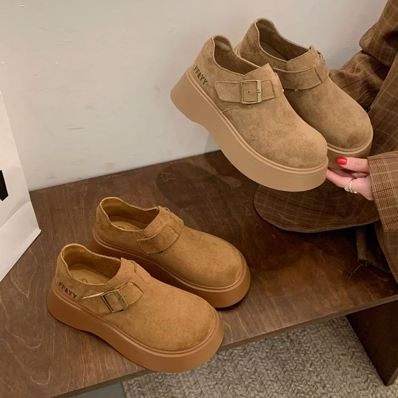 牛皮勃肯鞋女春夏时尚穿搭增高厚底一脚蹬复古鞋勃肯鞋女款A-6609