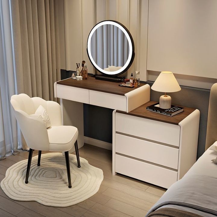 【优质厂家】梳妆台卧室现代简约小户型小型北欧轻奢实木化妆桌子收