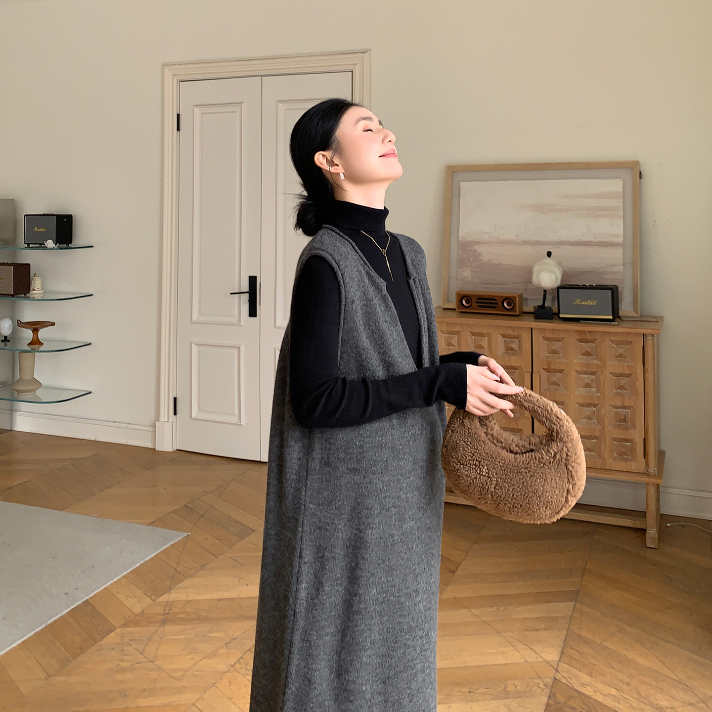 ZMA孕妇装【简约背心裙套装】高级感冬2025新款孕期不显怀连衣裙