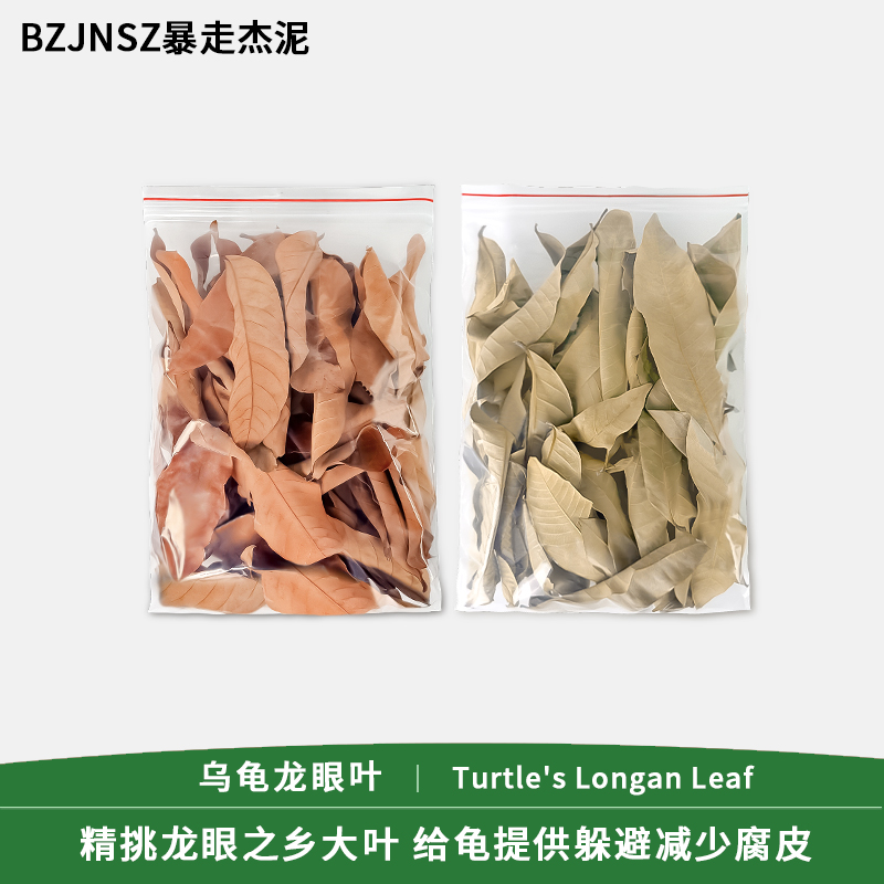 免煮乌龟龙眼叶腐皮烂甲躲避龟用养龟叶子龟缸周转箱改善水质造景