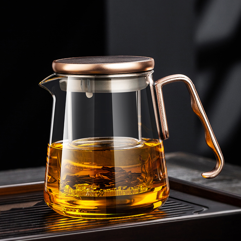 新款加厚玻璃泡茶壶茶水分离杯女士泡茶专用茶杯家用高档泡茶神器