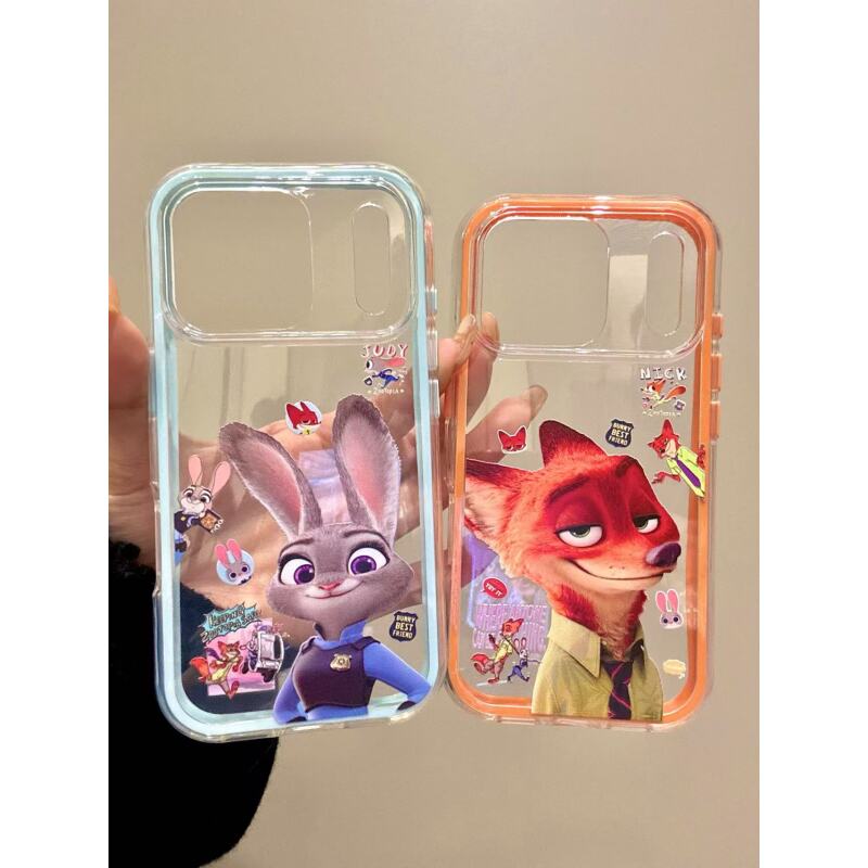 卡通潮流兔子朱迪尼克适用于iphone17promax苹果16手机壳二合一15