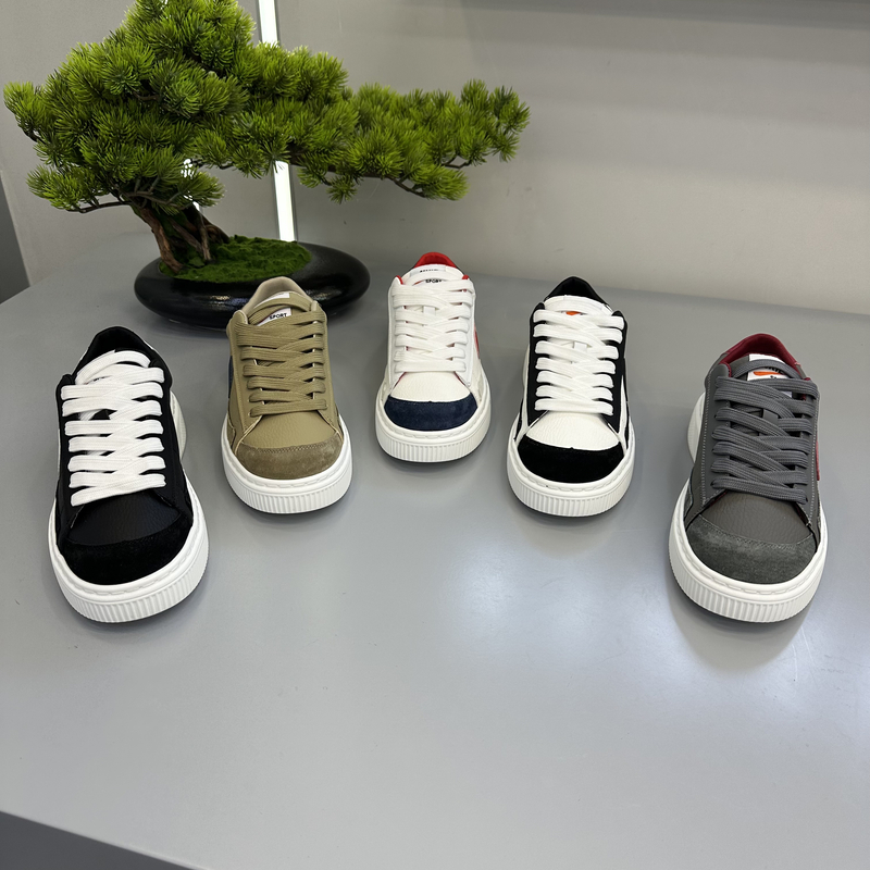 85-7005秋季新款男士韩版休闲鞋时尚百搭低帮软底皮面运动板鞋