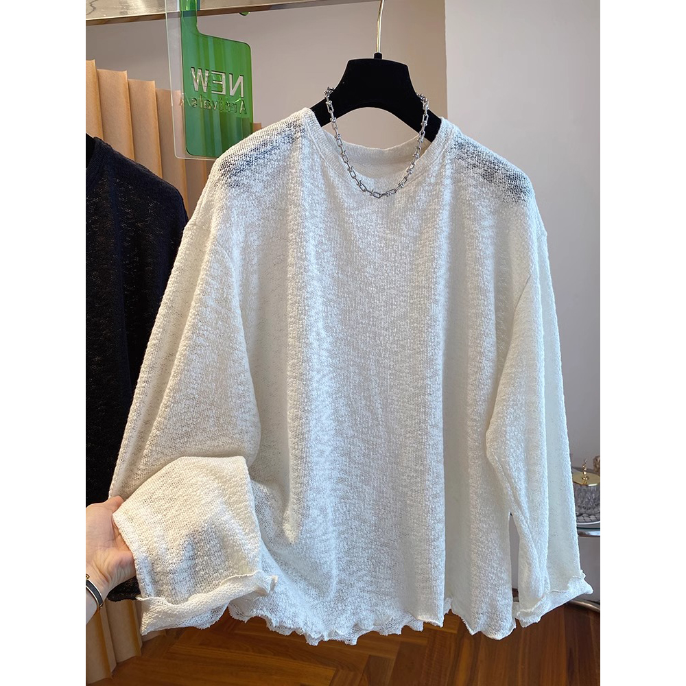 胖妹妹大码240斤镂空钩花蕾丝衫女春夏新款宽松薄款防晒罩衫上衣