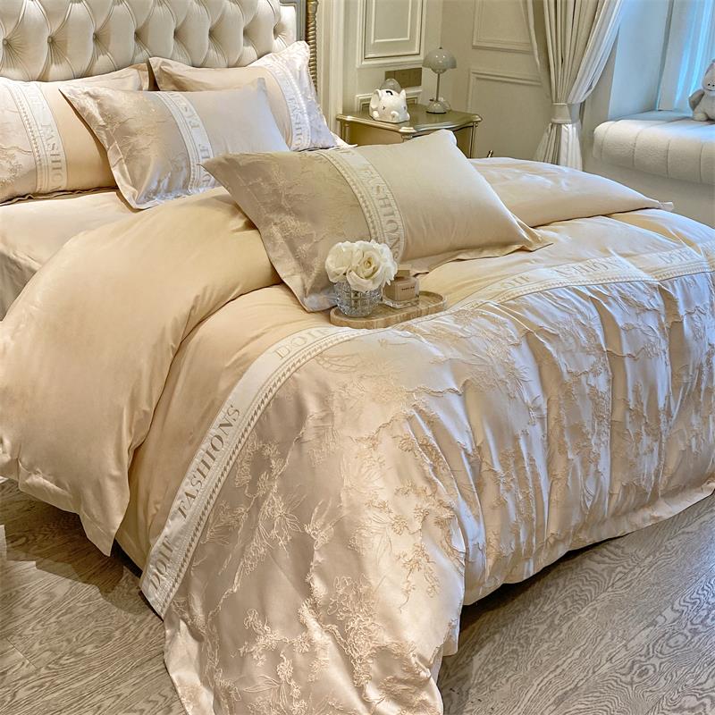 水星高端家纺高级感床上四件套高档床单被套柔软裸睡轻奢纯棉