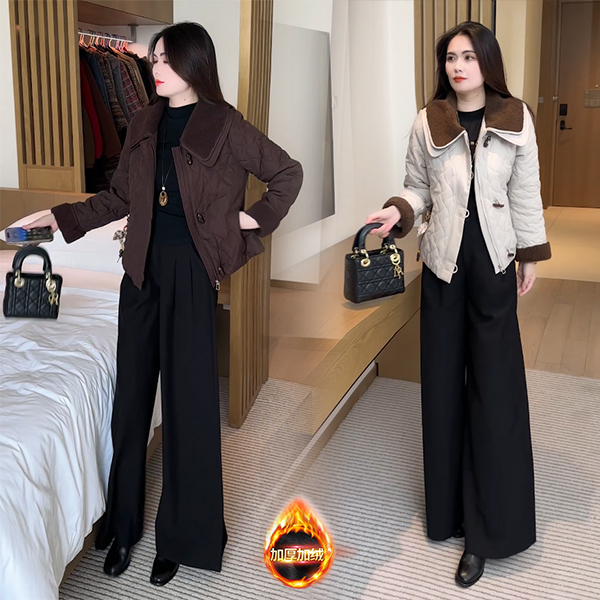 【季颜品牌】冬季新品穿搭面包服气质显瘦休闲时尚宽松外套108