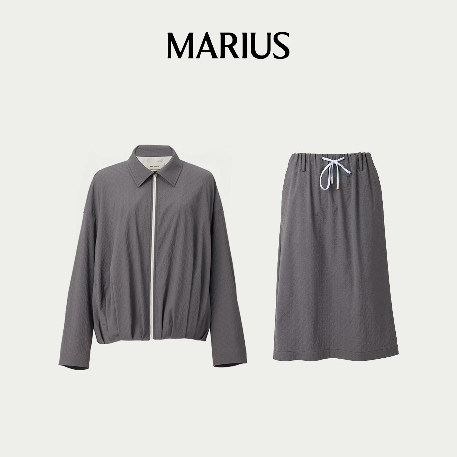 MARIUS“泡泡夹克”长袖透气时尚休闲夹克外套半裙套装