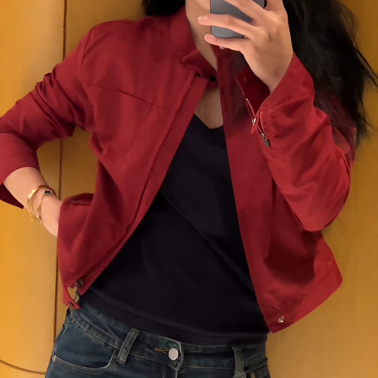 高级感老钱风休闲外套女2025年春秋新款百搭老钱简约风老钱风灰色