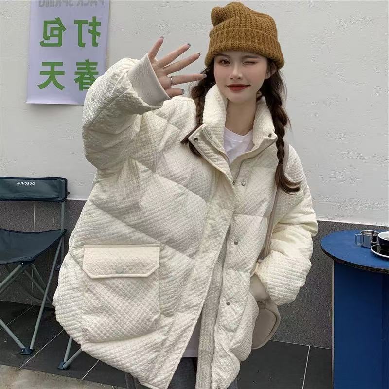 8134 GZ棉衣棉服女秋冬宽松小众设计高级感加厚保暖外套面包服M