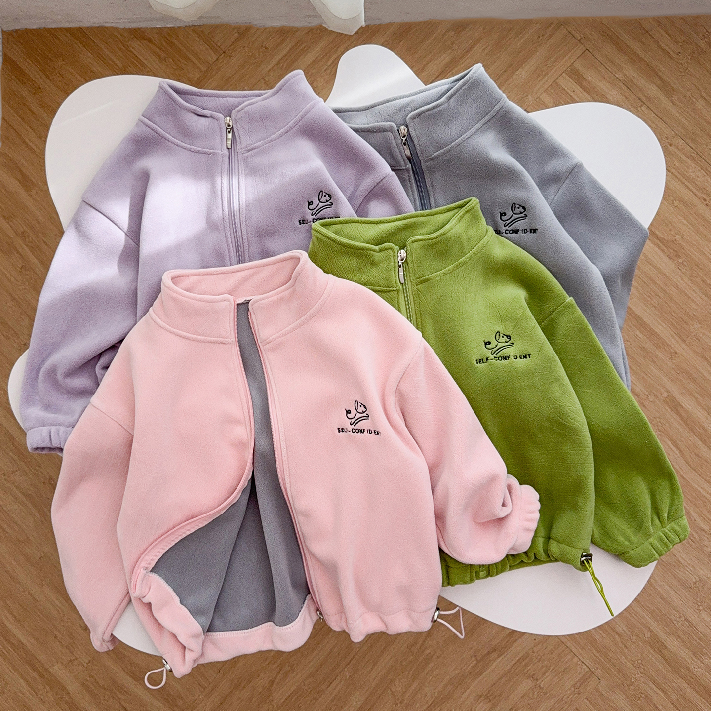 【现货现发】儿童双面奥粒绒外套2025冬季新款羊羔绒儿童加厚加绒