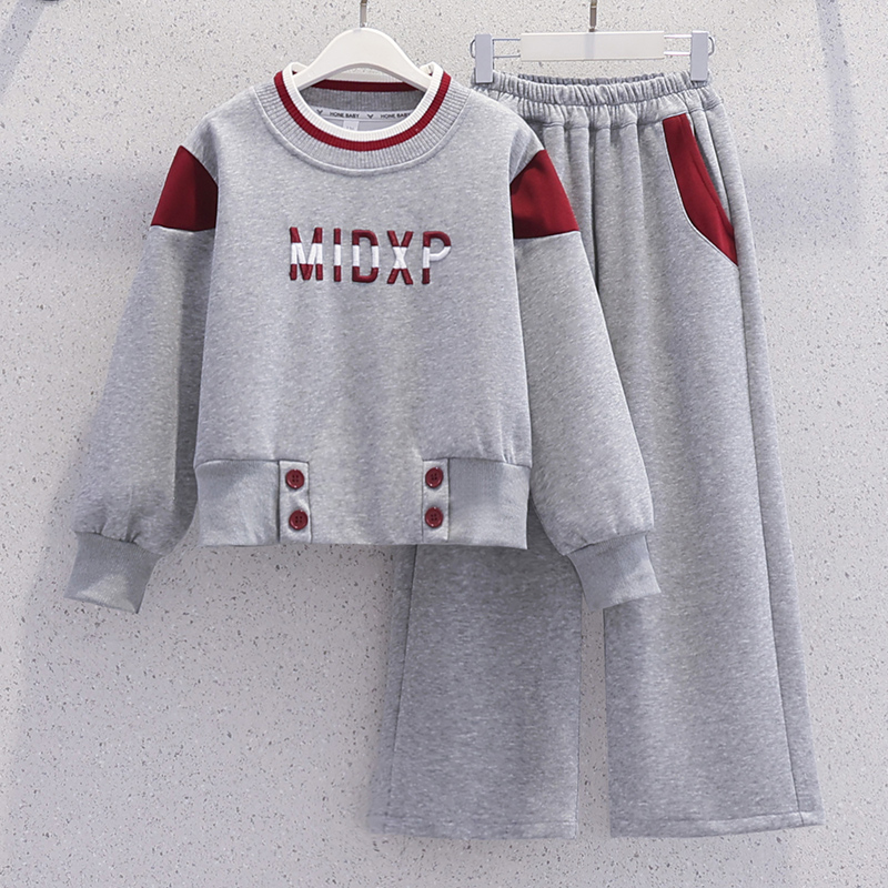 女童秋季套装2025新款洋气春秋运动服女孩衣服儿童秋装卫衣两件套