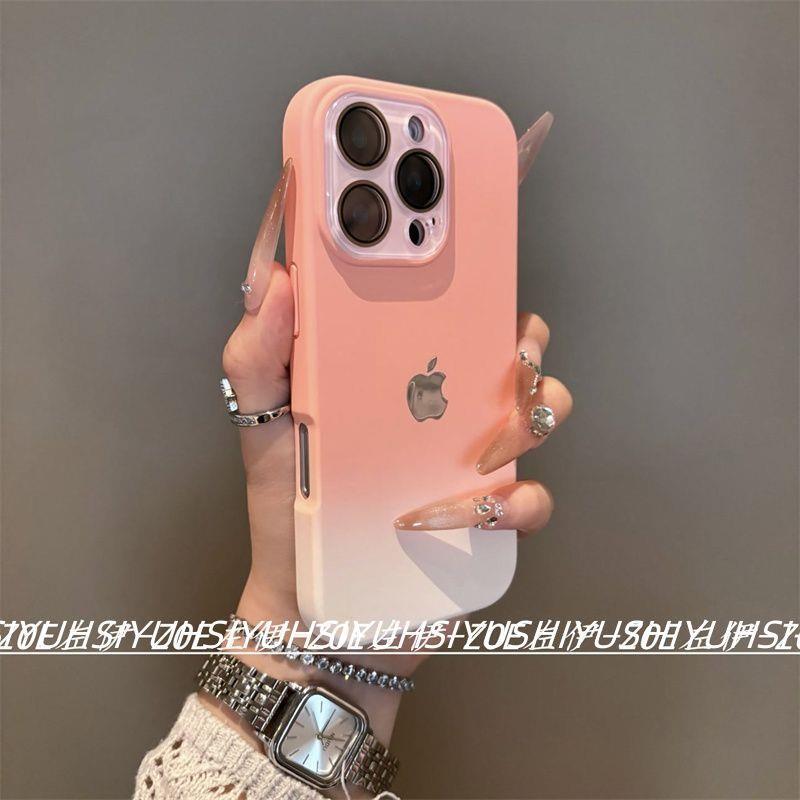 高级简约渐变肤感适用苹果16promax手机壳iPhone15个性14时尚13新