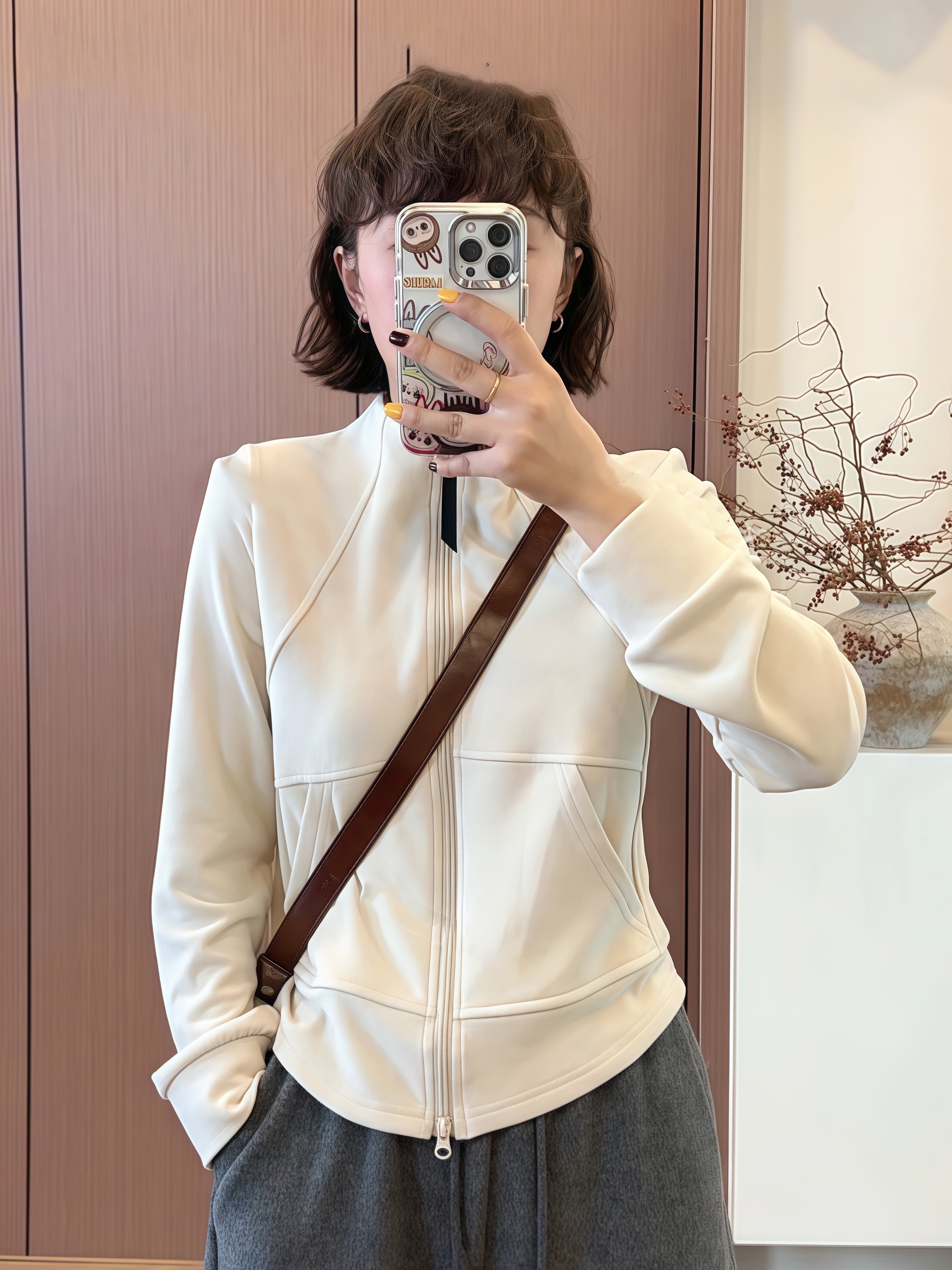 2025秋冬新款双面穿加厚立领拉链开衫卫衣女韩版休闲设计感外套