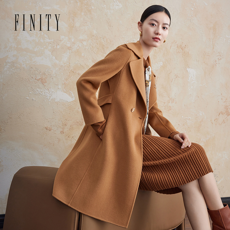 【粉丝专享】FINITY 经典毛呢外套保暖气尚休闲洋气大衣 F21W9B36D4