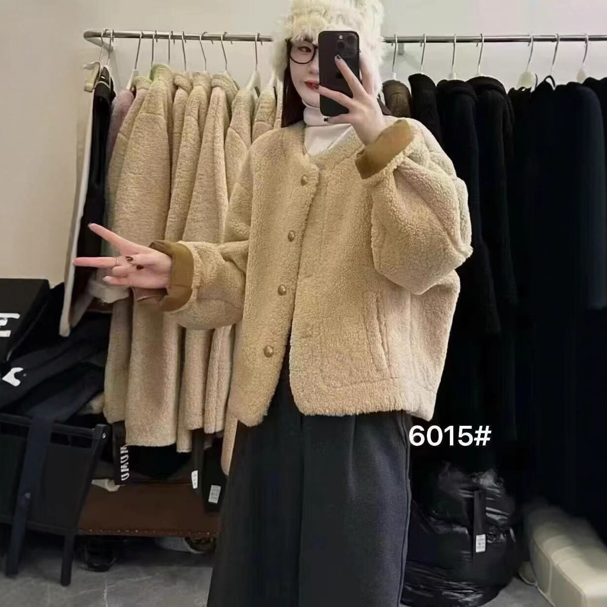 韩版麂皮绒羊羔毛外套2025秋冬新款小个子时尚加厚保暖皮毛一体