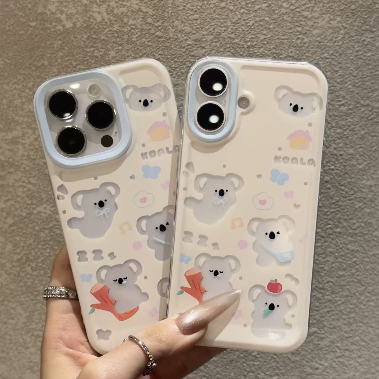 可爱奶呼呼抱树考拉适用苹果17promax手机壳16小米华为14防摔