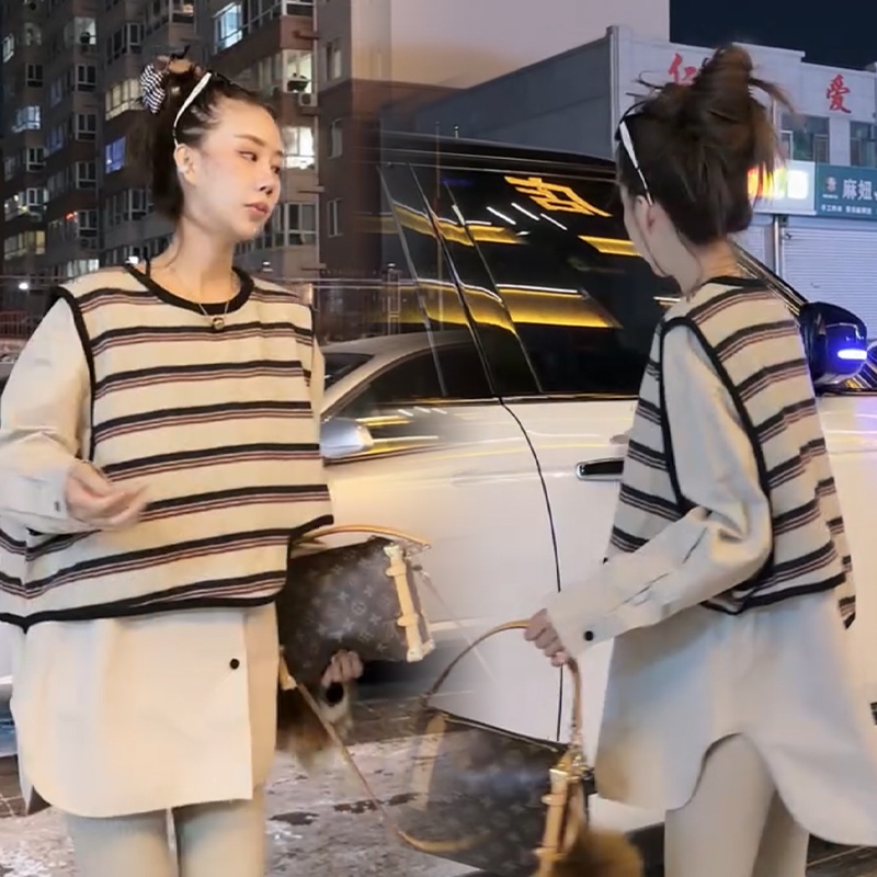 2025秋冬新款时尚显瘦气质网红高档洋气女高级百搭宽松大码衬衫潮