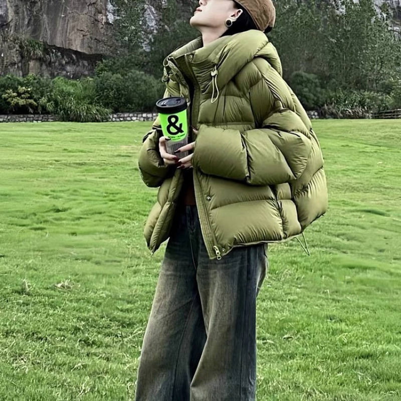 云朵泡芙短款棉服女防寒厚2025新韩版棉衣小个子棉袄面包冬季外套