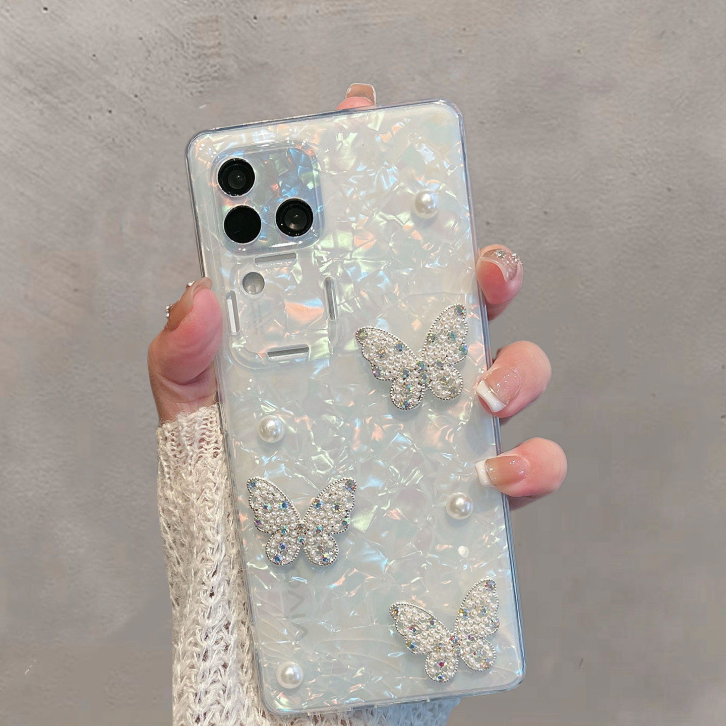 适用于vivos18手机壳s18pro半透明v2323a新款女V2344A小清新蝴蝶