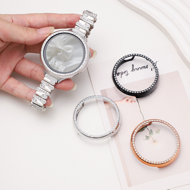 适用vivowatch5手表半包镶钻单钻保护壳IQOOwatch5防摔硬表壳