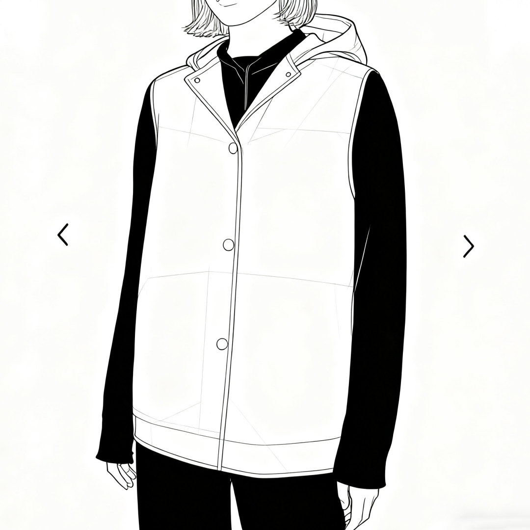 【MonTendre】秋季新款 T 双面纯手工羊毛混纺极简百搭舒适连帽马甲